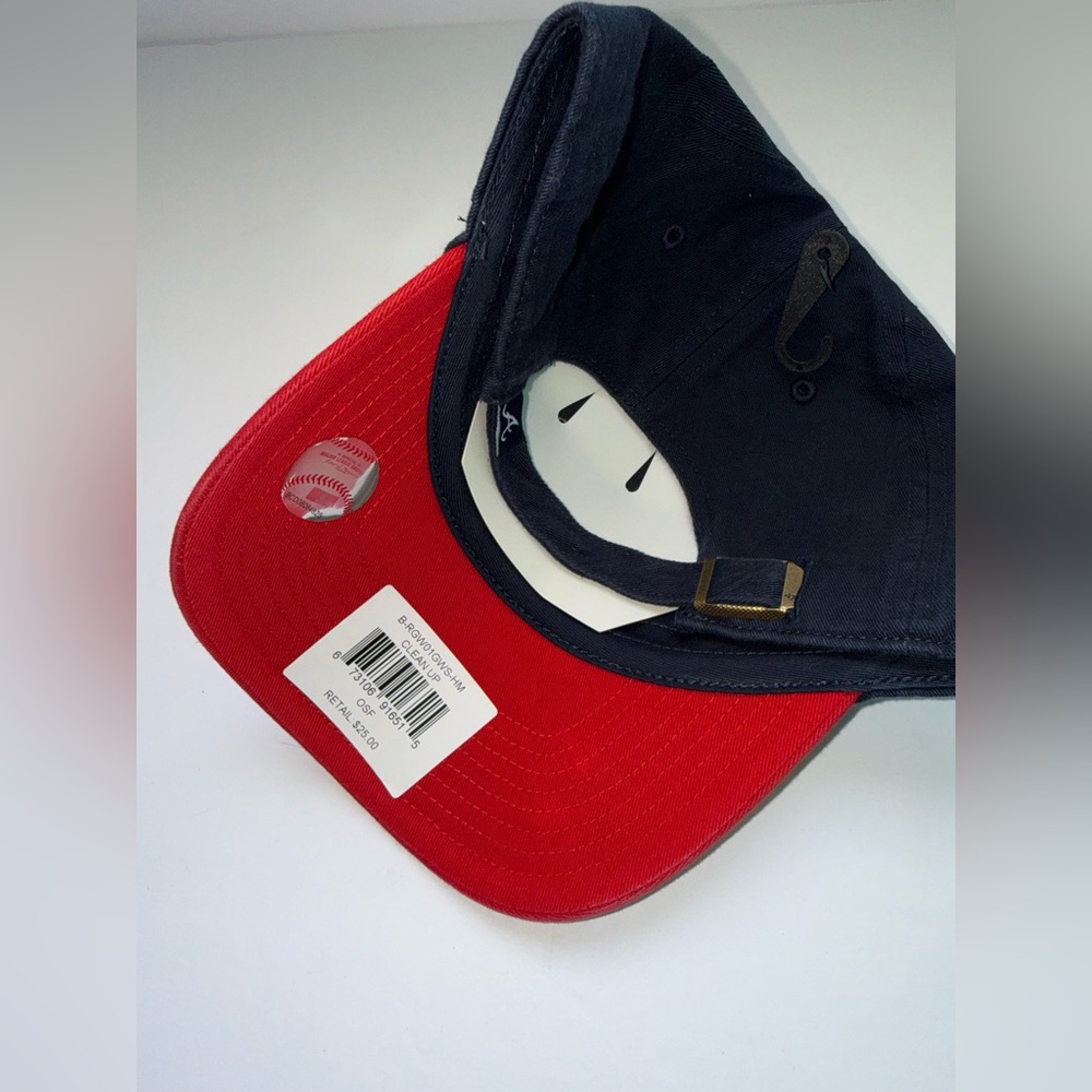NWT Atlanta Braves '47 Brand Clean Up Adjustable Hat - Navy & Red - Picture 2 of 2